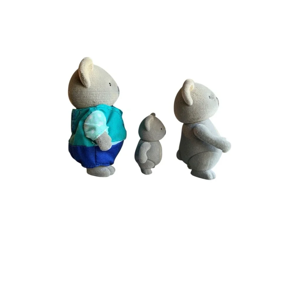 Li'l Woodzeez Koala Bear Family Figures Flocked Animal Honeysuckle Hollow Lot